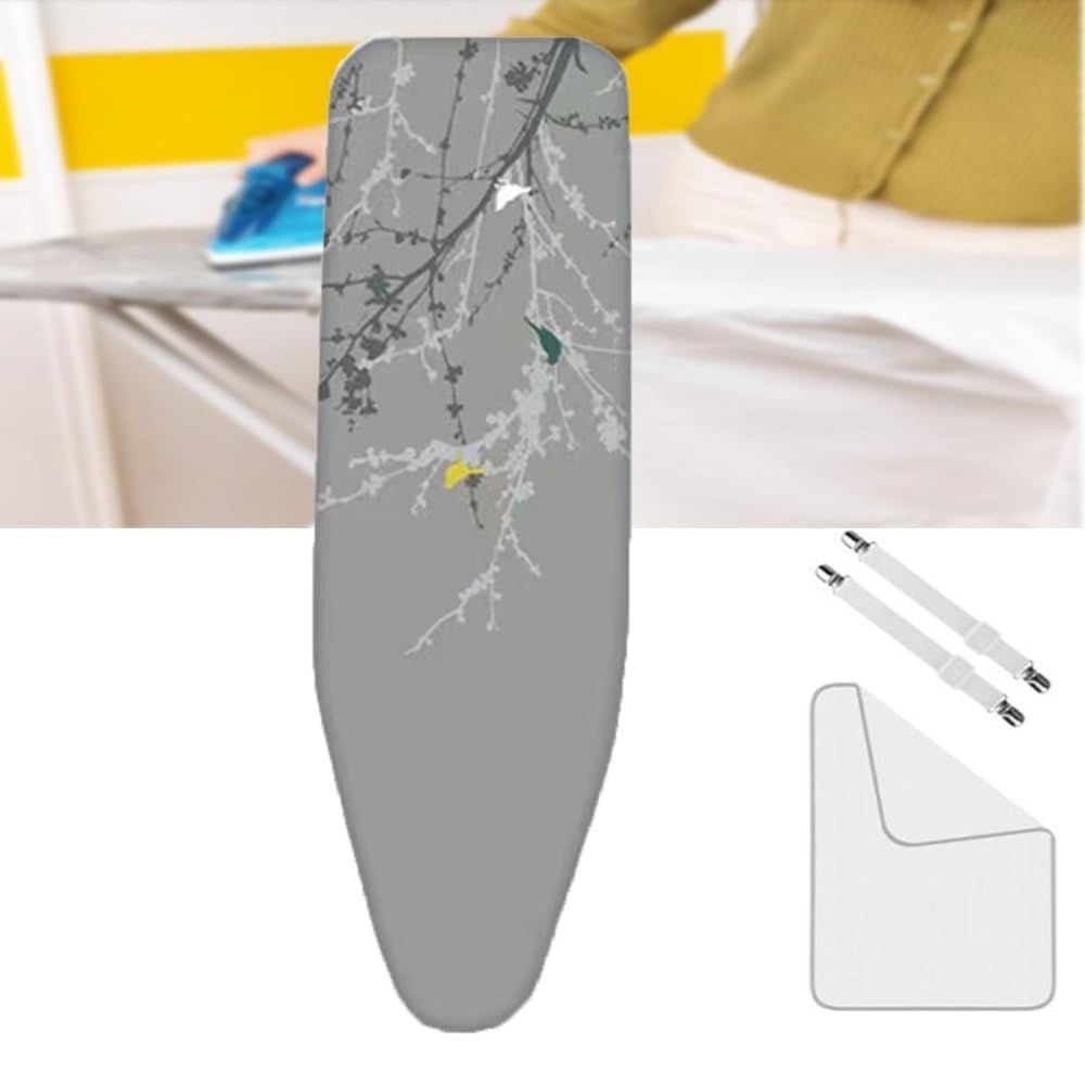 KFGISD, Small 13x37 14x42 15x45 Replacement With Thick Padding, Cotton Ironing Board Pad, Adjustable ,Ironing Board Covers(Grey,15x48 inch(120x40 cm))