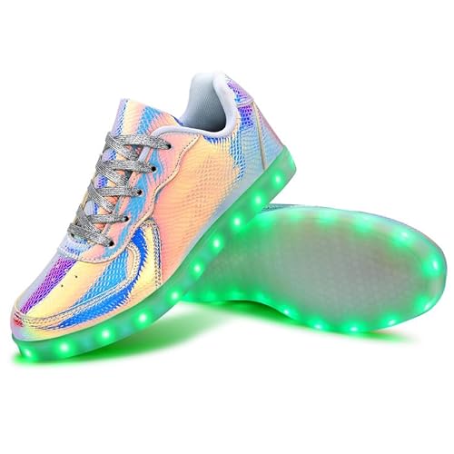 Padgene Women'S Men'S Led Lights Up Shoes Unisex Luminous Flashing Trainers Usb Charging Lace Up Couples Dancing Shoes thumb #1