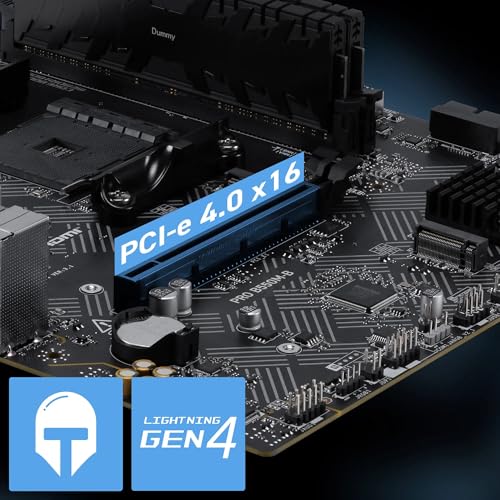 Carte mère MSI PRO B550M B B550 AM4 DDR4 micro ATX PCIe 4.0 RAM - vue 4