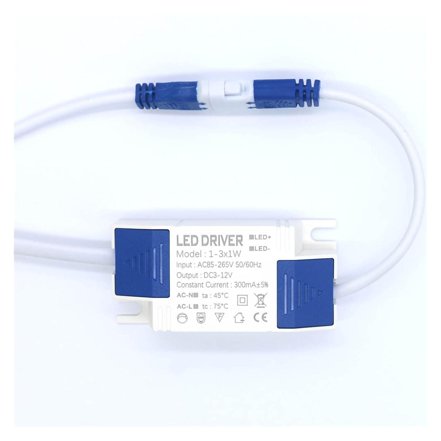 LED Power Driver 1W 3W 4W 7W 8W 12W 18W 25W 36W 300mA Lighting Transformer(12-18W DC36-60V)
