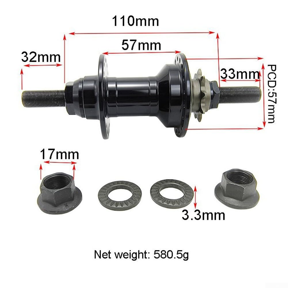 Besttoolifes Mozzo posteriore per bicicletta, 20 pollici, spaziatura 110 mm