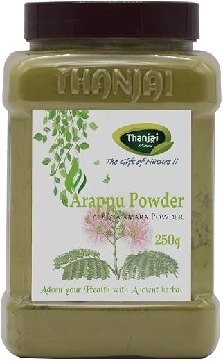"Thanjai Natural Arappu Powder/Albizia Amara 250g (Jar) | 100% Natural, Sun-Dried Herbal Hair Wash &amp; Bath | Traditional Ca...