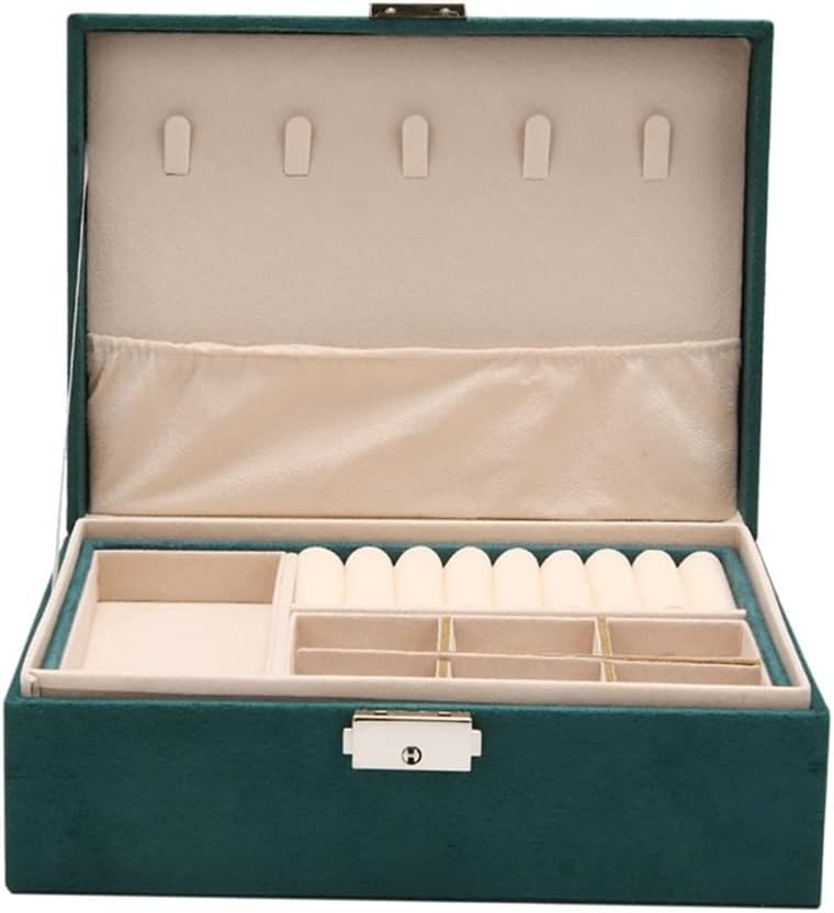 Suede Cloth Jewelry Box Storage Display Case Organizer for Necklaces Large Capacity Cosmetic