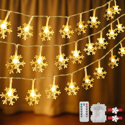 Wotplay 6m 40LED Lichterkette Weihnachtsbaum, Batterie Licht Außen...