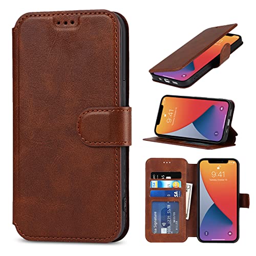Coque en cuir PU iPhone 14 Pro etui portefeuille à rabat chic