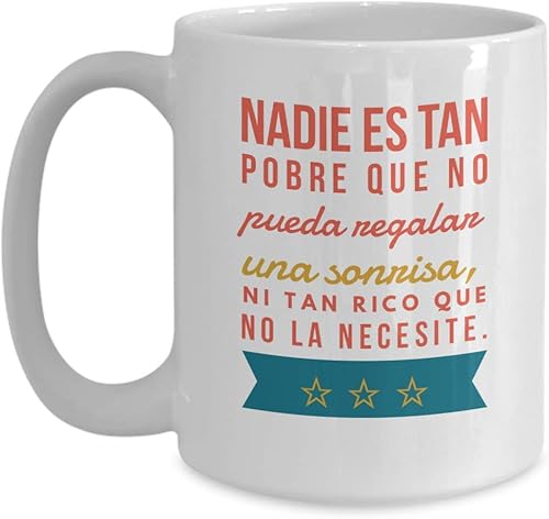 Miniatura 3 de Taza Cafe Sonrisa Vaso, taza de café divertidas, tazas personalizadas, taza de café inspiradoras, taza con mensajes positivos., 11onza