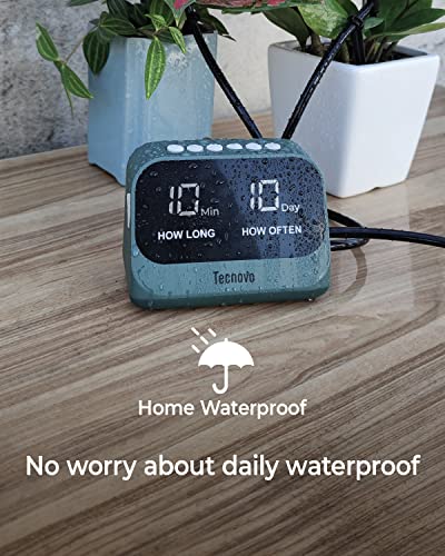 Tecnovo Automatic Watering System For Potted Plants, Diy Drip Irrigation Kit With Smart Timer, Waterproof Led Display & Large Capacity Battery, Precise Distribution Of Water #TOP4