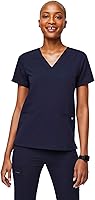 FIGS Casma Scrub Tops for Women — Classic Fit, 3 Pockets, Four-Way Stretch, Anti-Wrinkle Women's Medical Scrub Top