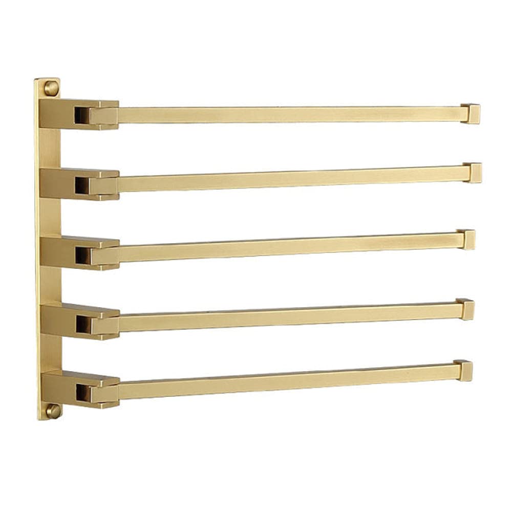 Porte-brosse de toilette en laiton or brossé et kit matériel de bain