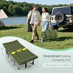 Suteck 32" XXL Folding Camping Cot, 900LBS Heavy Duty Sleeping Cots - Image 2