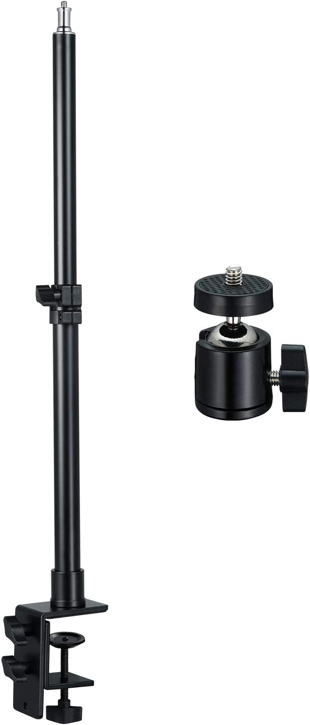 INSSTRO Tabletop Light Stand with Adjustable Desk Mount for LED Ring