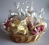 LUXURY DOG BIRTHDAY CHRISTMAS EASTER BASKET WITH SPECIALTY DOG CHOCS
