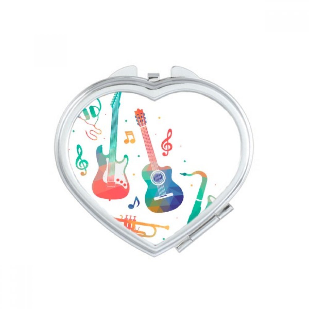 Miroir maquillage guitare compact résistant à la main pour corriger son teint à tout moment