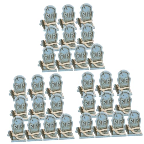 Toddmomy 3 Series Lápida De Halloween Piedra De La Tumba De Halloween Lápida Falsa Cementerio Tumba Piedra Mascota Figurilla Equipo Figuritas Decoraciones Fantasma Caer Resina 10 Piezas X 3