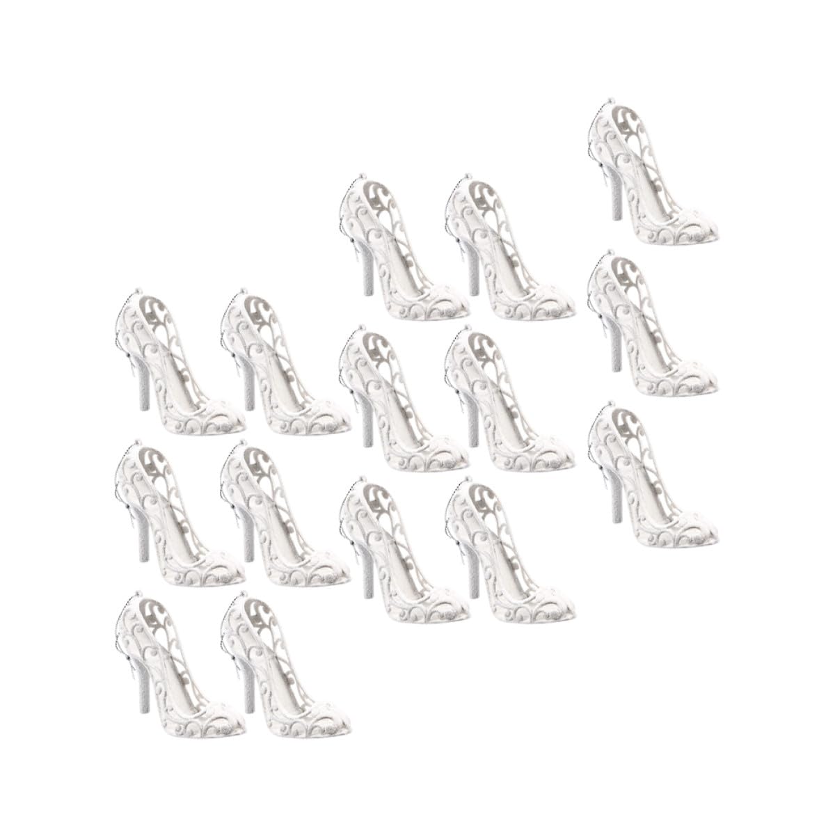 Pendentifs talons hauts Noël argentés incassables en mousse pour décor suspendu