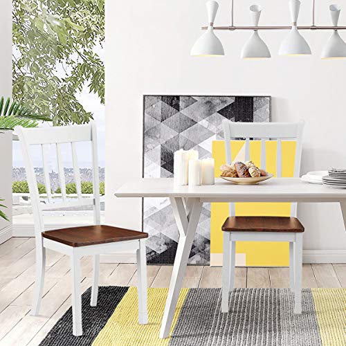 image for Giantex Solid Wood Whitesburg Dining Chairs, Set of 4, Spindle Back, W