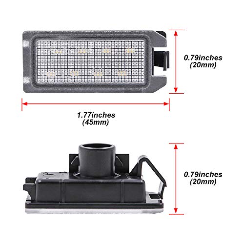 Nslumo Led License Plate Light Assembly For 2014-2020 J-Eep Grand Cherokee Wk2 Compass Patriot, Oem Replacement 6000K Xenon White 8-Smd Error Free Led Tag Lights #TOP4