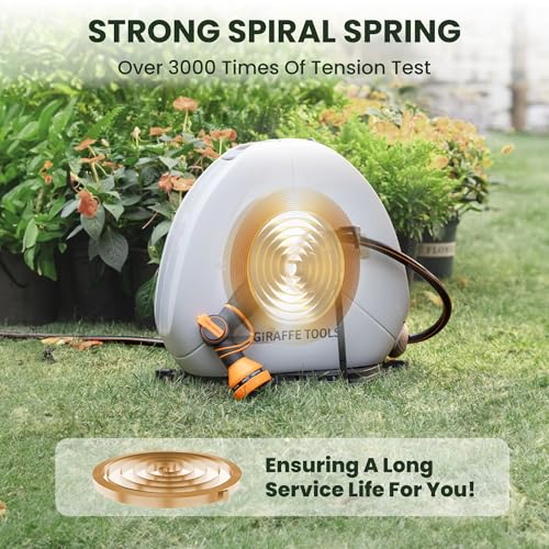 Giraffe Tools Retractable Hose Reel 1/2 Inch X 82Ft,Heavy Duty Ground Mount Garden Hose Reel thumb #4