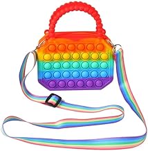 FOMQUAZLI Sling Bag Bags For Girls Stylish Purse Bags For Kids, Crossbody Handbag with Adjustable Strap, Sensory Fidget Toy Travel Shoulder Bag, Multicolour
