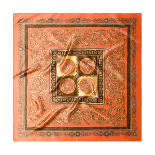 Image of 35 inch Men's Silk Cowboy Scarf - Oversized Western Bandana Neckwear, Large Square Scarf with Gift Packaging