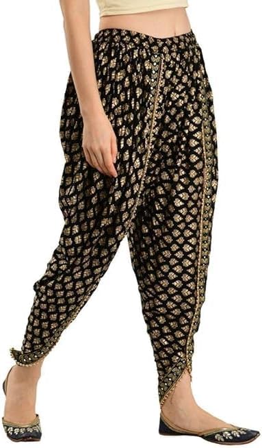 Women's Harem Pants,Printed Dhoti Style Free Size2