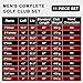 KVV Premium Golf Whole Set 11-Piece for Men Driver, Fairway, Hybrid, 5#-P# Irons, Putter Right Hand Steel Shaft Regular Flex Golf Clubs, Without Golf Bag