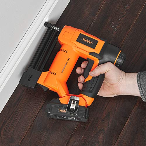VonHaus 18v Cordless Nail Gun/Brad Nailer - Li-ion Battery Operated – Ergonomic – Medium Duty For Fabrics, Upholstery, Underlay, Carpeting, Roofing Not Suitable For Hard Wood No. 9100100