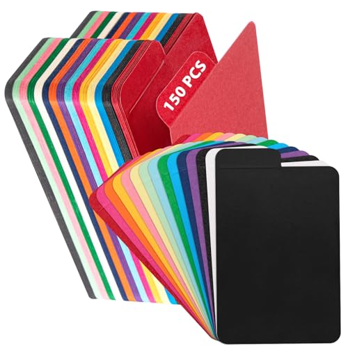 Marspark 150 Pcs Trading Card Dividers Multicolor Card Page Dividers for Vertical Storage Boxes 3.7 x 2.6 Inches Trading Card Box Dividers for Baseball/MTG/TCG/Sports Cards Organizer