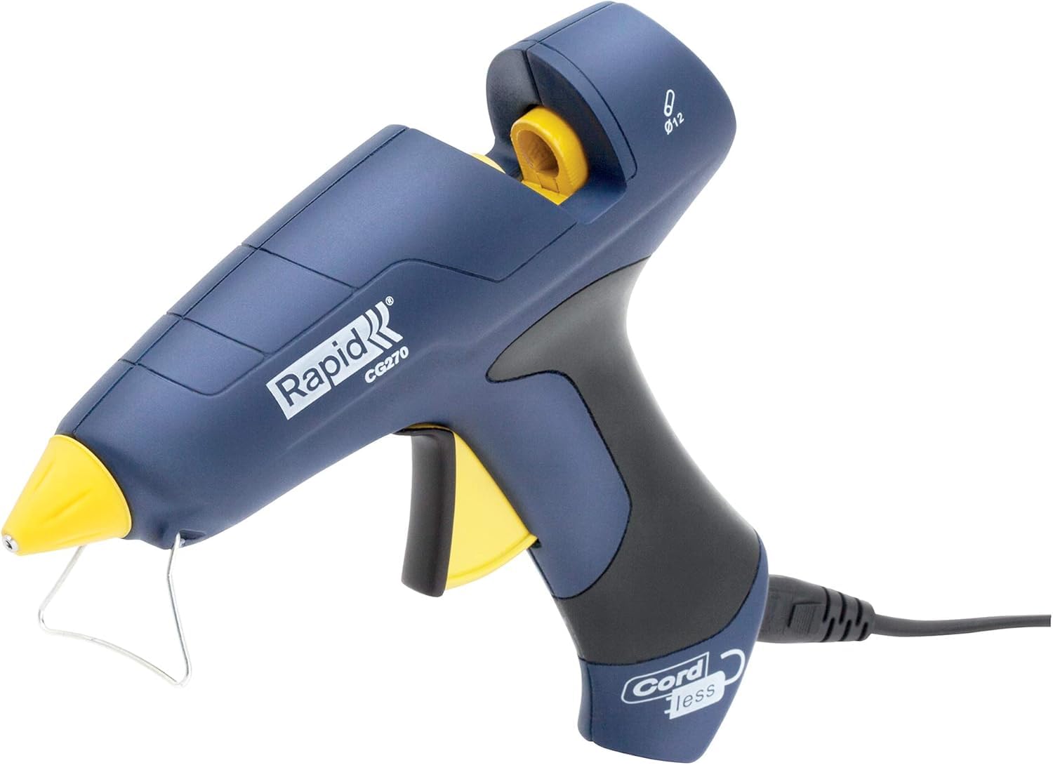 Rapid CG270 - Pistolet à Colle Sans Fil, Pour Bâtons Ø12 mm, Débit 350 g/h, Autonomie 7 Min, Gâchette et Poignée Confortables, Buse Interchangeable - 5000481