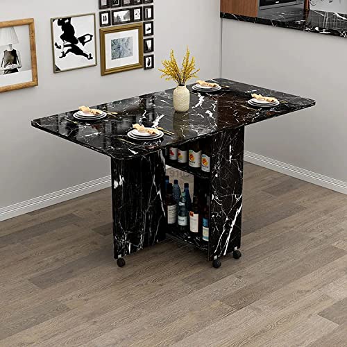Buy Zed Folding Dining Table, Versatile Dinner Table with Wheels and