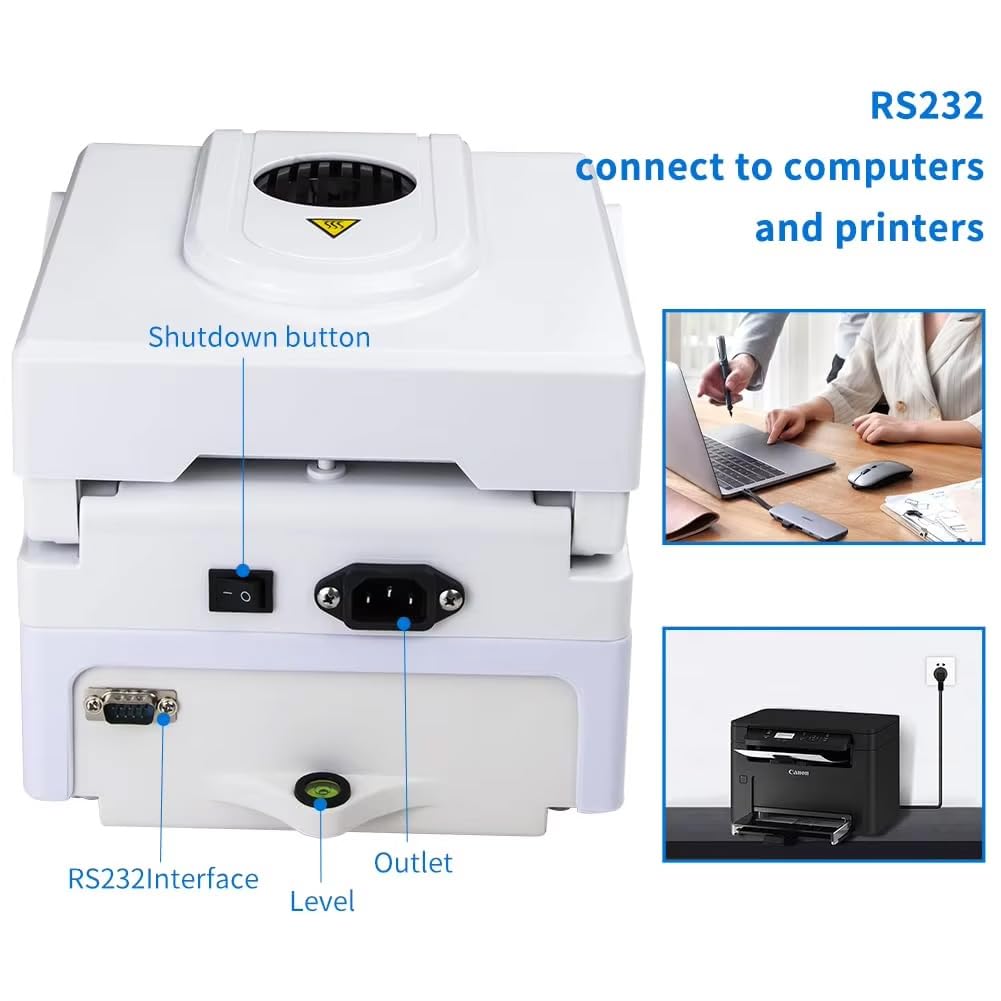 Medidor Electrónico De Humedad, Analizador De Humedad Halógeno, con Pantalla Táctil, 2 Modos De Secado, Interfaz RS232, para Pruebas De Humedad Rápidas Y Precisas En Laboratorios