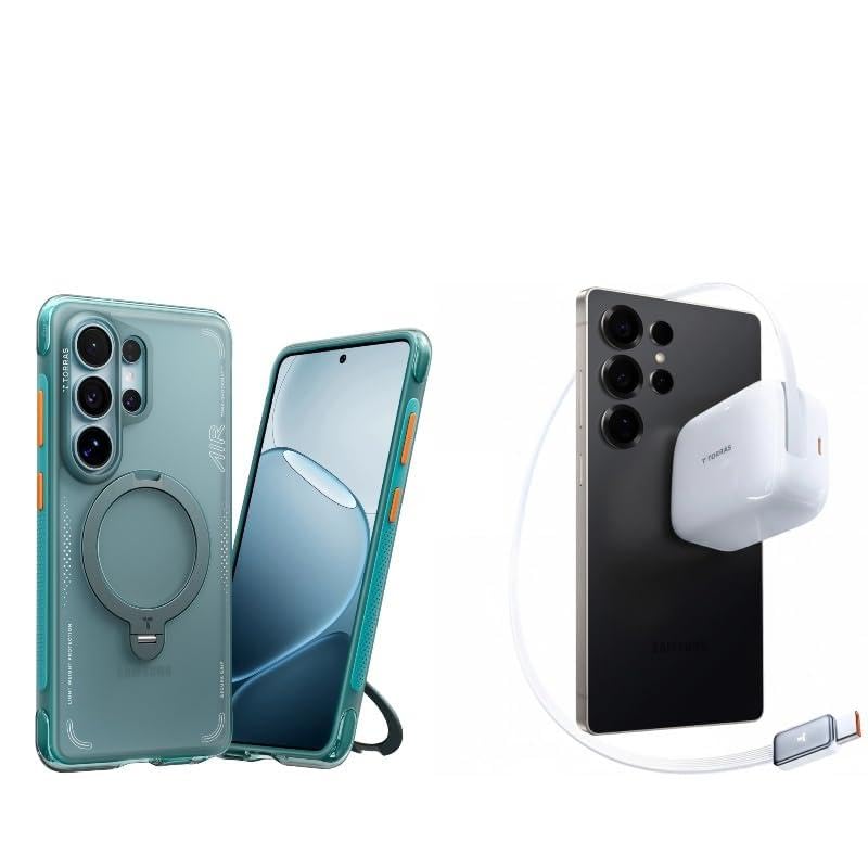 TORRAS Fast Charging with Low-TEM Protection USB-C 67W Retractable Charger and case — Buy Together to Save 15%