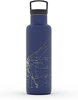 Vista 29 de Well Told Botella de agua aislada con mapa de Washington DC grabado, botella de acero inoxidable grabada (21 onzas, blanco) botella aislada de mapa