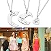 KUIYAI Big Sis Middle Sis Little Sis 3 Piece Cut Heart Necklace Set (Big Middle Little Sis Necklace)