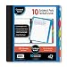 IQ iScholar Poly Cover 10 Subject Notebook, College Ruled, 11 x 8.5", 250 Sheets, Color Will Vary (58900)