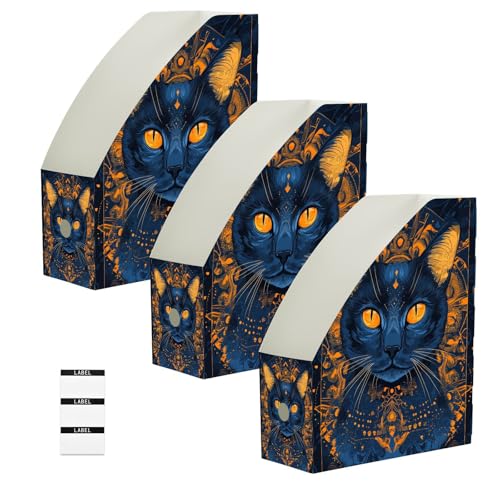 Boîtes rangement magazines chat bohème pour une maison douce et ordonnée