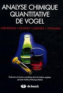 Livres Couvertures de Analyse chimique quantitative de Vogel