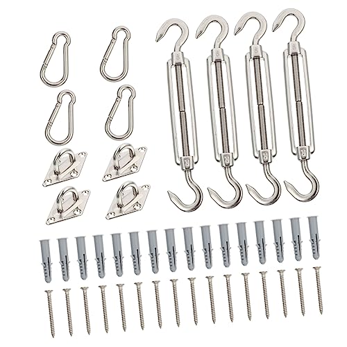 BCOATH Shade Sail Tools Stainless Steel Hardware Accessories for Sunshade Turnbuckle Sun Shade Hooks