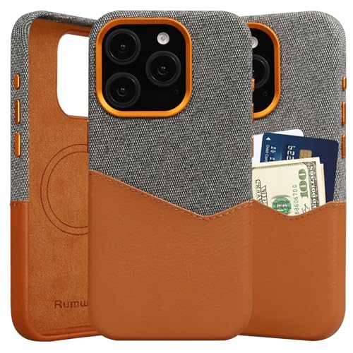 Étui en cuir pleine fleur iPhone 15 Pro Max marron haut de gamme
