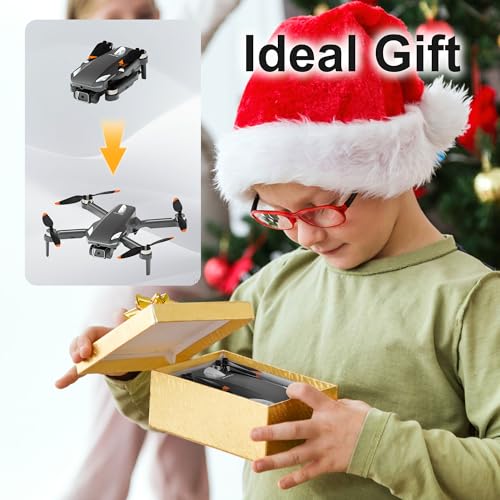 HURSVIE Drone with Camera 1080P HD, RC Quadcopter Foldable Drone for kids 8-12 & Adults, Brushless Motor,One Key Off/Landing,2 Batteries,Toys Gifts for Boys and Girls(Black) - Image 7