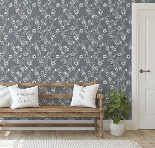 Papier peint fleurs de minuit pour personnaliser armoires et commodes - 4