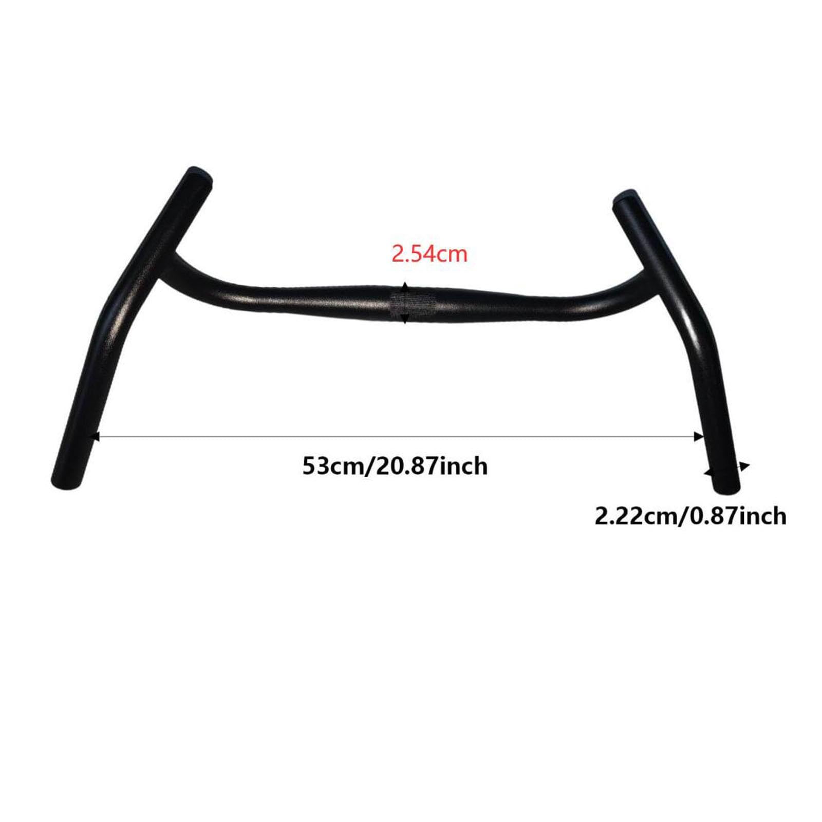 Fahrrad Lenker 53cm Drop Bar - Aluminium Bullhorn