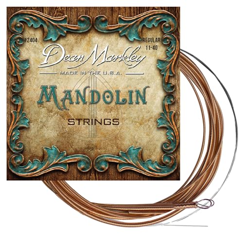Dean Markley Mandolin Phosphor Bronze Strings, 11-40 Regular Mandolin Strings with Long-Lasting...
