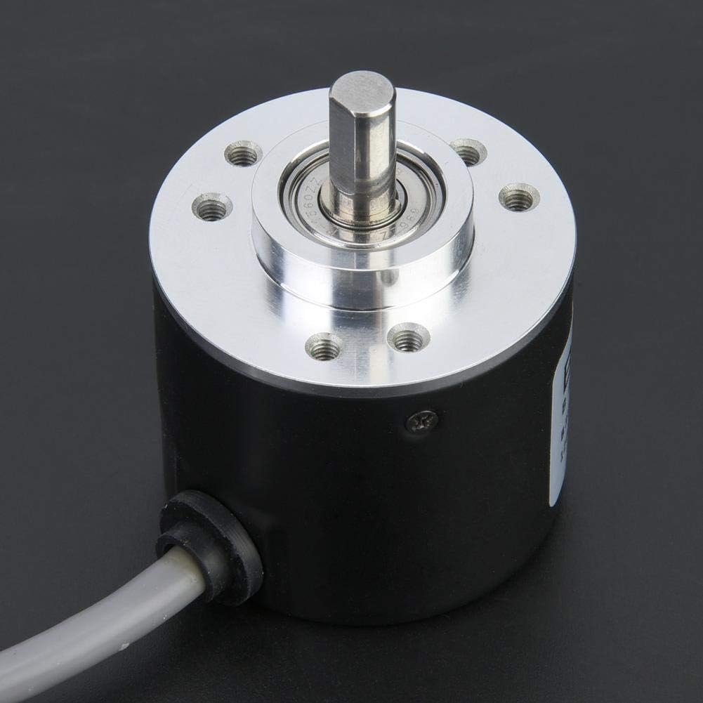 Incremental Rotary Encoder 5-26V DC 38mm Diameter NPN Open Collector ABZ 3 Phase General Purpose Encoder with 6mm Shaft 2 Meter Cable 600P/R