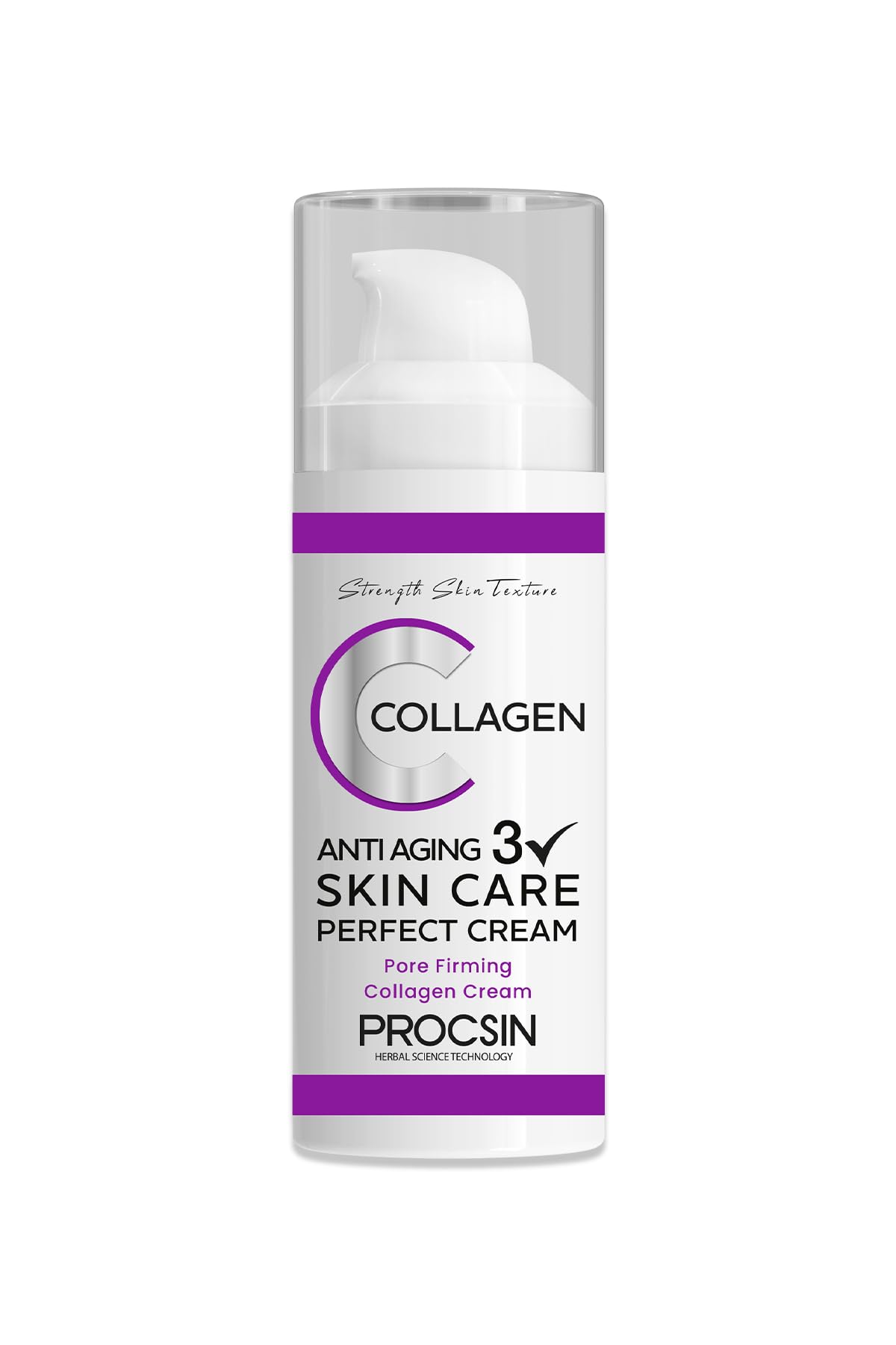 PROCSIN Anti-Aging Etkili Collagen Krem, Yaşlanma & Kırışıklık Karşıtı, Cilt Sıkılaştırıcı & Yenileyici, Günlük Bakım, 50 ML