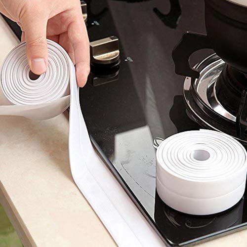 Orrda Caulk Strip, PVC Self Adhesive Wall Seal Ring Caulk Tape Caulking Sealing Tape for Kitchen Countertop, Sink, Bathroom, Toilet and Bathtub Floor Wall Edge Protector (3.2 Meter,White) (B098LMXFYK) Amazon Price History, Amazon Price Tracker