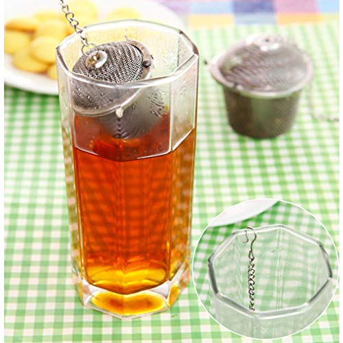 4 Size Stainless Steel Tea Strainer Infuser Tea Ball Locking Ball Tea Spice Mesh Herbal Ball Cooking Tools With Chain #TOP4