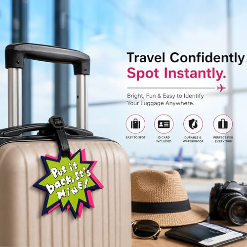 Image of Storite 2 Pk PVC Luggage /Bag /Travel ID Label Tags (Multicolor) | for Suitcase & School Bags Identifier Name Address Label with Plastic Strap