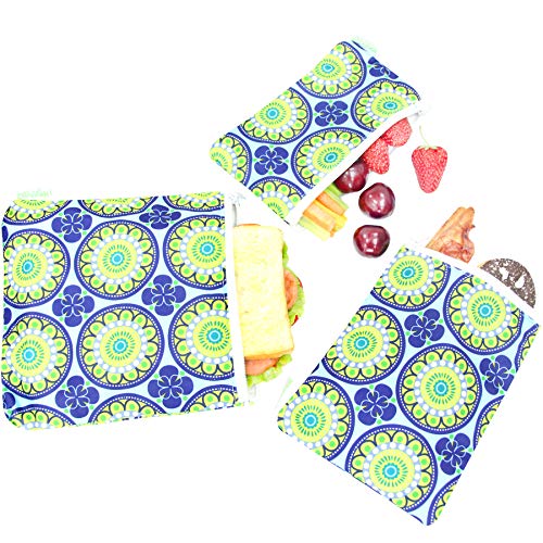 Wegreeco Reusable Bags - Set of 3 -(Funky Flower)