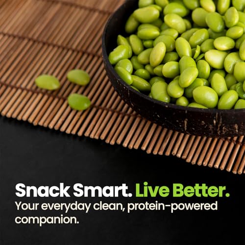 Image of Go Vegan Roasted Salted Edamame, 150gm (46% Protein, 17% Fiber, Lightly Salted Young Green Soybeans | 100% Veg Protein Rich Snacks)